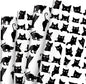 JarThenaAMCS 8 Sheets Cat Wrapping Paper - Not Roll - Cartoon Black Cat Gift Wrap Paper Folded Flat Decorative DIY Craft Art Paper for Halloween Birthday Holiday Party Supplies