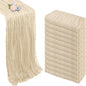 12 Pack Beige Cheesecloth Fall Table Runner 10ft Boho Gauze Fabric Cheese Cloth Table Runner 35 x 120 Inch Rustic Sheer Runner for Thanksgiving Wedding Decor Baby Shower Party Centerpiece Decoration