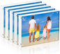 Meetu 5 Pack Acrylic Picture Frame 6x8,Clear Freestanding Double Sided 20mm Thickness Frameless Magnetic Photo Frames Desktop Display with Gift Box Package