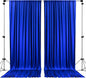 AK TRADING CO. 10 feet x 8 feet IFR Polyester Backdrop Drapes Curtains Panels with Rod Pockets - Wedding Ceremony Party Home Window Decorations - Royal Blue