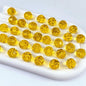 50 PCS 10mm Crystal Glass Beads Round Multiple Faceted Loose Spacer Glass Beads for DIY Handcrafte Bracelet Necklace Earring Jewelry Making(Orange)