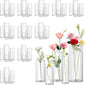 60pcs Cylinder Glass Vase for Centerpieces, 4,6,7.5,8,10 inch Tall Clear Flower Vase Bulk Floating Candle Holder for Wedding Table Home Décor and Party
