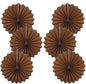 Brown Party Decorations,Brown Wedding Decorations for Party Events Accessories,Brown Birthday Decorations,Boho Party Decoration,Fall Decorations 16in Hanging Paper Fans 30 Color DIY Set(Brown)
