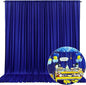 10 x 7 Feet Blue Backdrop Curtain for Partie, Background Curtains for Photoshoot, Birthday, Wedding, Halloween, Thanksgiving, Christmas Day, New Year Party Decorations 5Ft x 7Ft, 2 Panels