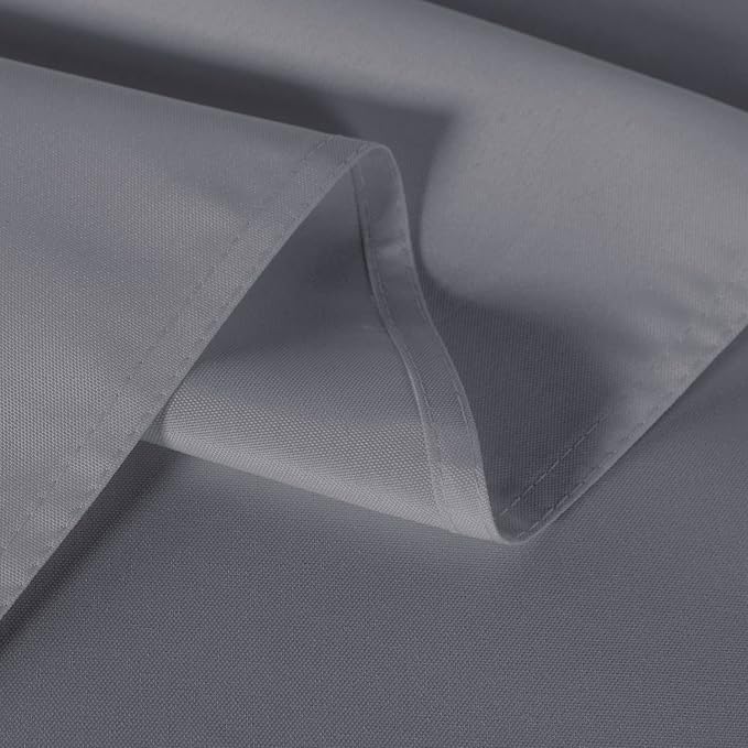 sancua 2 Pack Light Grey Tablecloth 54 x 54 Inch, Stain and Wrinkle Resistant Square Table Cloth - Washable Polyester Table Cover for Dining Tables, Buffet Parties and Camping