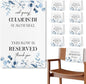 Reserved Seating Chair Signs, This Row Is Reserved Pew Cloths Seating Placeholder for Church Pews, Wedding Decorations for Reception Parties Celebrations Event Meetings (8 PCS, Dusty Blue)