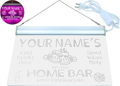 ADVPRO Personalized Your Name Custom Home Bar Beer Established Year Single Color LED Neon Sign 12 x 8.5 Inches st4s32-p11-tm-p