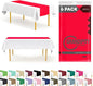 Red 6 Pack Premium Disposable Plastic Table Runner 14 x 108 Inch. Table Runner for Dinner Parties & Events by Grandipity