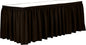 Ultimate Textile Pleat Polyester Fabric Table Skirt - Machine Washable Flame Resistant with Clips for Events, Weddings & Trade Shows, Cut & Sewn in Paterson, NJ - Chocolate, 17' Shirred Pleat