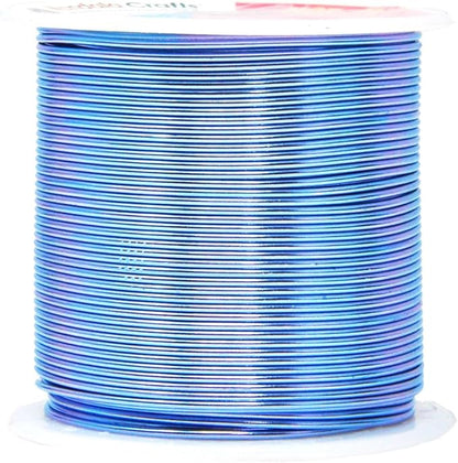 Mandala Crafts 18 Gauge Anodized Aluminum Craft Wire for Jewelry Making - 450 FT Colored Flexible Silver Copper Black Pink Ice Blue Red Wire - Bendable for Bonsai Armature Crafting Sculpting