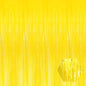 6 Pack Yellow Foil Fringe Curtain Backdrop, 3.28Ft x 8.2Ft Metallic Tinsel Foil Fringe Streamer Curtains for Photo Booth, Birthday, Wedding, New Year Party Decorations