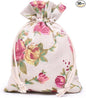 KUPOO 50PCS Rose Drawstring Bags Burlap Flower Pouch Bags Gift Bags Jewelry Pouches for DIY Craft Wedding Party, 5.5X3.9 Inches (5.5X3.9)