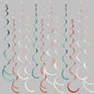 36 Pcs Boho Hanging Swirl Decorations Aqua Green Orange Pink Beige Felt Swirl Streamer Spiral Ceiling Garland for Birthday Engagement Baby Shower Wedding Bridal Shower Party Supplies Nursery Decor