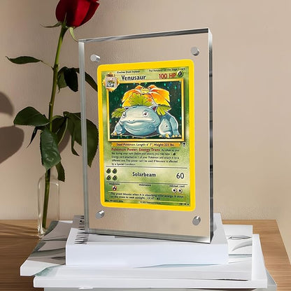 4x6 Inches Acrylic Picture Frames 5 Pack, Double Sided Magnetic Photo Frames,Free Standing on Desk or Table Clear Picture Frames