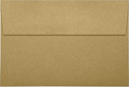 LUXPaper A10 Invitation Envelopes | Peel & Press | 6" x 9 1/2" | Grocery Bag Brown | 70lb. Text | 50 Qty