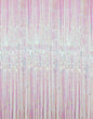 GOER 3.2 ft x 9.8 ft Metallic Tinsel Foil Fringe Curtains Party Photo Backdrop Party Streamers for Birthday,Graduation,New Year Eve Decorations Wedding Decor (Iridescent,1 Pack)