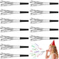 24 PC Silver Party Favors Party Blowers for Adults Party Horns Birthday Blowers Noisemakers Blowouts Whistles Metallic Fringed Party Blower for Birthday Sporting Events Graduation