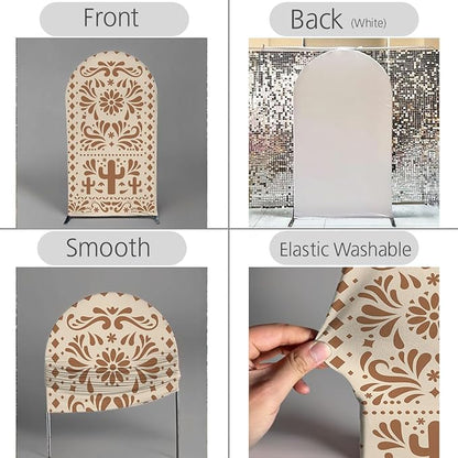 Mexico Theme Arch Stand Covers Fiesta Wedding Party Elastic Fabric Background Birthday Baptismx Baby Shower Decor Props (75x180cm(W30''H72''),G-3741)