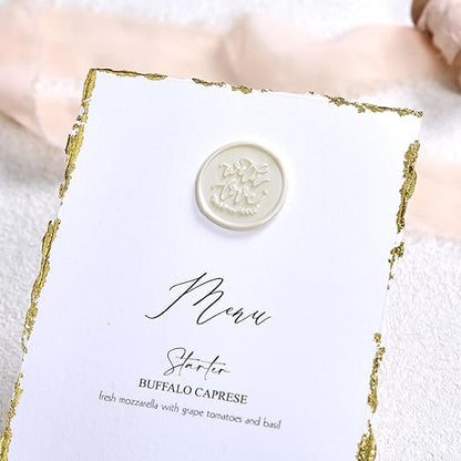 UNIQOOO Pearl White Glue Gun Sealing Wax Sticks for Wax Seal Stamp - Perfect for Wedding Invitations, Snail Mails, Wine Gift Wrapping, Christmas Gift, Pack of 8