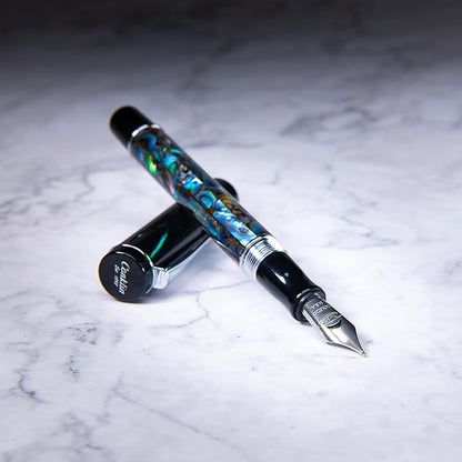 Conklin Duragraph Fountain Pen Abalone Nights - Stub Nib, Premium Writing Instrument for Calligraphy & Signatures
