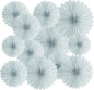 20 Pcs Gary Hanging Paper Fan, Hanging Honeycomb Round Paper Fans for Weddings, Birthdays, Christmas, Baby Showers, Classroom, Events Ceiling Party Supplies Decorations
