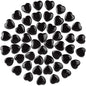 Gerrii 50 Pcs Heart Healing Stone Bulk Quartz Heart Inspirational Stones Gift for Women Love Pocket Polished Natural Energy Balancing Meditation 0.8 Inch(Black)