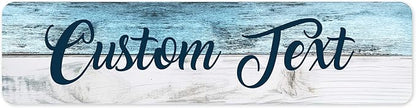 Custom Sign, Custom Street Sign, 11 Font Colors, 13 Font Styles, 4 Hole Options, 22 Sizes, 8x32 Inches, Rust Free DiBound, Fade Resistant, Made in USA by My Sign Center (Coastal)