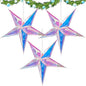 Star Ornaments Iridescent Christmas Ornaments Colorful Star Ornament for Christmas Tree Winter Party Frozen Theme Decoration Bridal Shower Wedding Birthday 3PCS