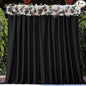 Joydeco Black Backdrop Curtain for Parties, Wrinkle Free Black Backdrop Drapes for Party Home Party, Curtains Backdrop 5ft x 8ft 2 Panels with Rod Pockets