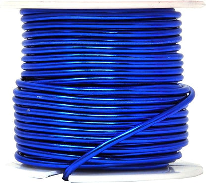 Mandala Crafts 12 Gauge Anodized Aluminum Craft Wire for Jewelry Making - 276 FT Colored Flexible Silver Copper True Blue Pink Ice Blue Green Wire - Bendable for Bonsai Armature Crafting Sculpting