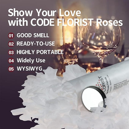 CODE FLORIST 1500 PCS White Silk Rose Petals for Valentine's Day,Romantic Night,Wedding,Proposal Anniversary Flower Decorations(Separated,Scented)