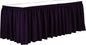 Ultimate Textile Pleat Polyester Fabric Table Skirt - Machine Washable Flame Resistant with Clips for Events, Weddings & Trade Shows, Cut & Sewn in Paterson, NJ - Aubergine, 17' Shirred Pleat
