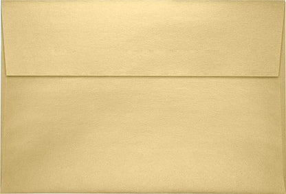 LUXPaper A10 Invitation Envelopes | Peel & Press | 6" x 9 1/2" | Blonde Metallic | 80lb. Text | 50 Qty