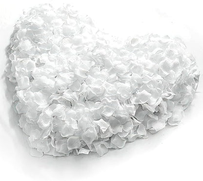 1000Pieces Rose Petals, Artificial Flower Petals Fake Rose Petals for Romantic Night,Wedding,Proposal Anniversary Flower Decorations (White)