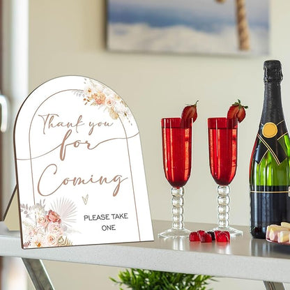 Thank You for Coming Please Take One Sign, Floral Decoration Baby Shower Sign for Guests, Bridal Shower Welcome Sign, Baby Shower Birthday Party Decor Supplies 9 * 11IN