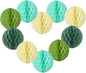 Sage Green Honeycomb Balls Decorations Sage Green Honeycomb Paper Decorations for Wedding Bridal Baby Shower Tropical Jungle Birthday Décor, Set of 16