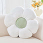 White Flower Pillow, 14.9" Cute Flower Shaped Floor Pillow, Aesthetic Floral Plush Daisy Decorative Throw Pillows for Bed Sofa Couch