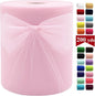 Light Pink Tulle Fabric Rolls 6 Inch by 200 Yards (600 feet) Fabric Spool Tulle Ribbon for DIY Light Pink Tutu Bow Baby Shower Birthday Party Wedding Decorations Craft Supplies