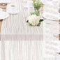 Cheesecloth Table Runner 10FT (35x120 Inch) - 10 Pack White Boho Gauze Fabric Cheese Cloth Table Runner Rustic Sheer Table Runners Cheesecloth for Wedding, Bridal Shower, Birthday Party Decor