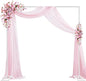 Wokceer Metal Heavy Duty Backrop Stand Square 8x8FT Adjustable Pipe and Drape Kit White Photo Booth Stand for Wedding Ceremony Birthday Party Photography Exhibition Celebration