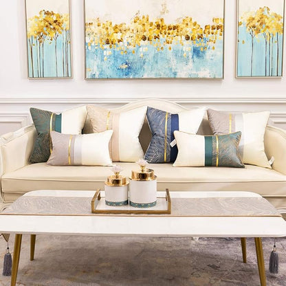 Avigers 12 x 72 Inch Decorative Luxury Abstract Striped Silver Gray Table Runners with Tassels for Home Living Room Bedroom Art Decor Wedding