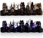 Geyoga Halloween Pop-up Card with 2 LED Lights 40" Halloween 3D Greeting Card Long Enchanted Eerie Village for Table Centerpiece Party Decoration