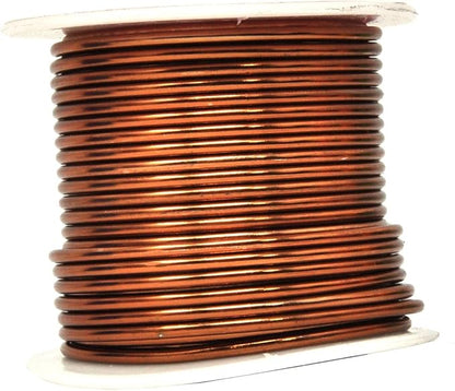 Mandala Crafts 12 Gauge Anodized Aluminum Craft Wire for Jewelry Making - 276 FT Colored Flexible Silver Copper True Blue Brown Red Kelly Green Wire - Bendable for Bonsai Armature Crafting Sculpting
