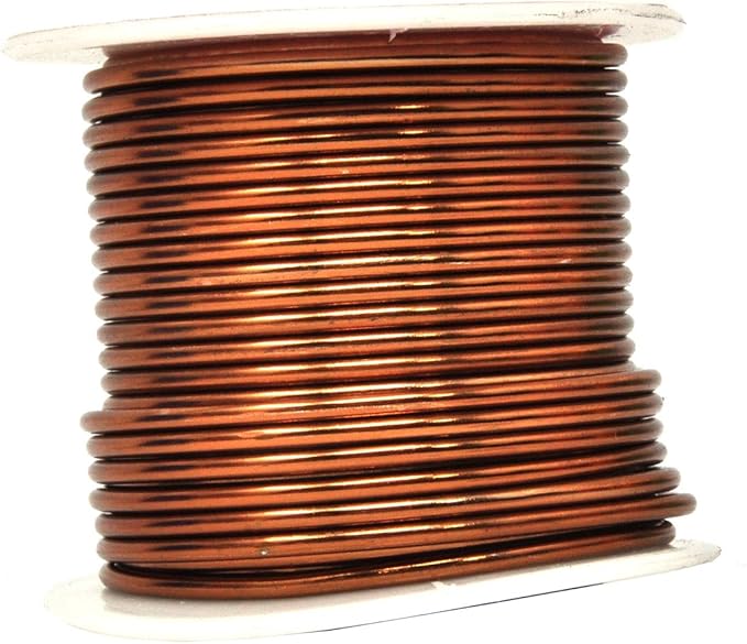 Mandala Crafts 12 Gauge Anodized Aluminum Craft Wire for Jewelry Making - 276 FT Colored Flexible Silver Copper Purple Gold Brown Red Wire - Bendable for Bonsai Armature Crafting Sculpting