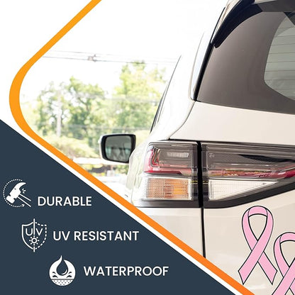 Magnet Me Up: Support Breast Cancer Awareness Pink Ribbon Magnet Decal - 2 Pack, 3.5x7 Inches, Heavy-Duty Automotive Magnets for Car, Truck, SUV - Raise Awareness and Show Support with This Magnet