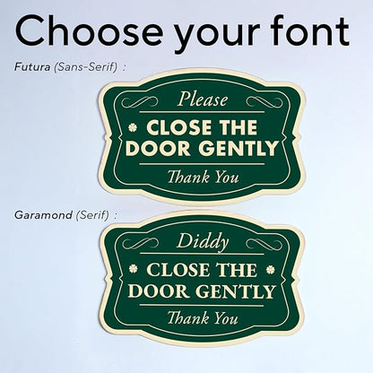 Custom Decorative Outdoor Metal Sign - Personalized Aluminum Driveway Sign, Waterproof, Made In USA - Design 3 Forest Green 36x24 In