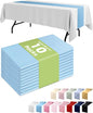 Pureegg Light Blue Plastic Table Runners - 10 Pack, 14'' x 108'', Water Resistant & Disposable Centerpiece Decorations for Table Cloth, Wedding, Birthday, Holiday, Baby Shower, Party, Home Decor