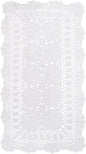 Phantomon Lace Table Runner Rectangular Table Cover Cloth Handmade Crochet Floral Placemats 100% Cotton (Floral White, 15x28Inch)