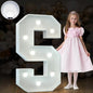 imprsv Marquee Letter S, 3FT Decorative Signage, Cool White LED Light Up Foam Board Letter for Wedding, Birthday Decorations