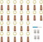 YJFWAL 24Pack 20LED Wine Bottle Lights with Cork, Cork Shape Silver Copper Wire Fairy Mini String Lights Fairy lights Battery Operated for DIY, Party, Wedding, Christmas, Halloween Decor (Warm White)
